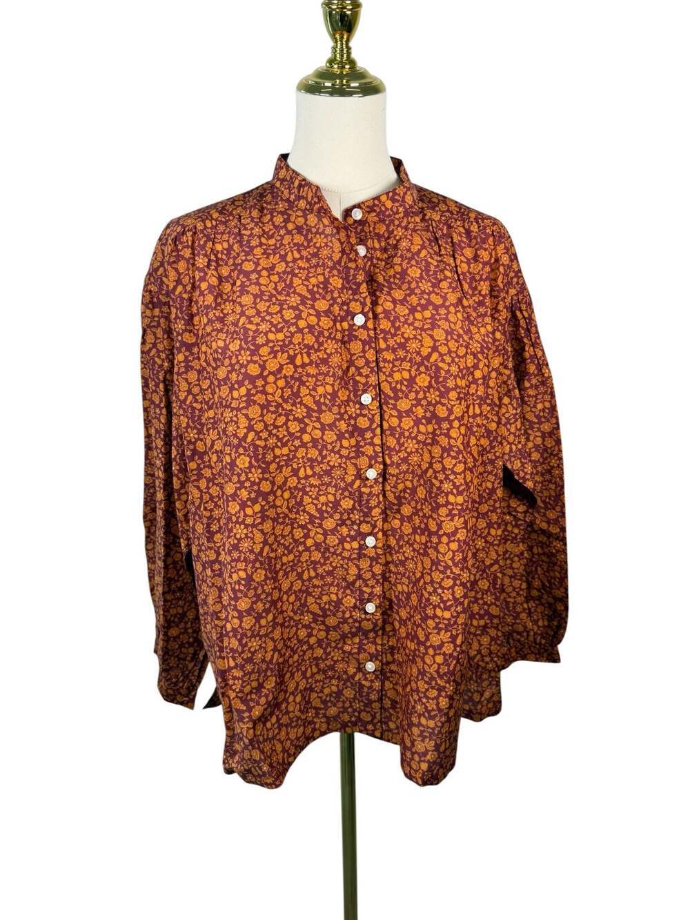 Birds of Paradis by Trovata Floral Button Down Shirt Size Small - Picture 2 of 11